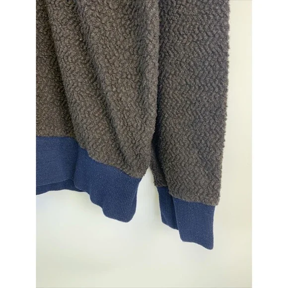 Patagonia Woolyester Fleece Pullover Zip Logwood Brown Navy 269490 Mens Large - Picture 4 of 11